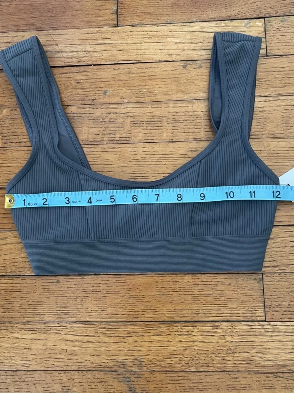 Frankies Bikinis Drew Ribbed Bikini Top NWT